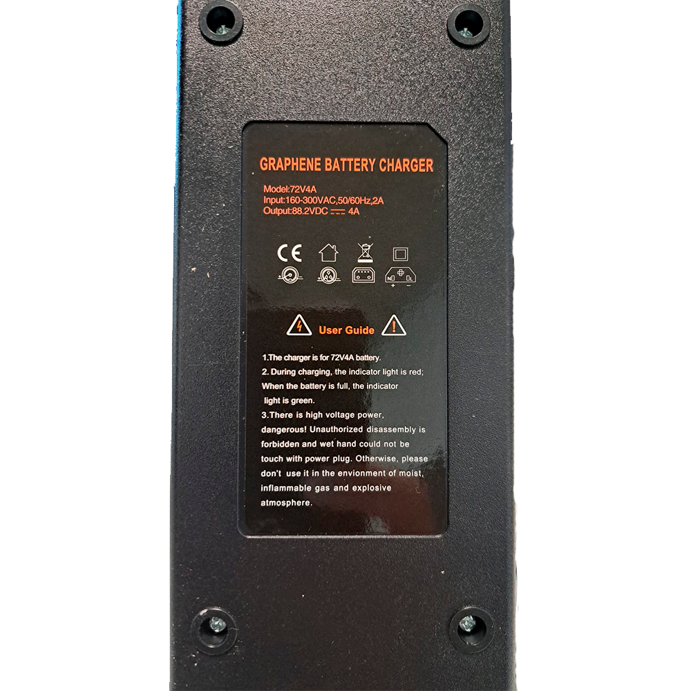 Carregador de Bateria Grafeno 72V 26Ah (88.2VDC / 4A) - Neovolt (Flow)