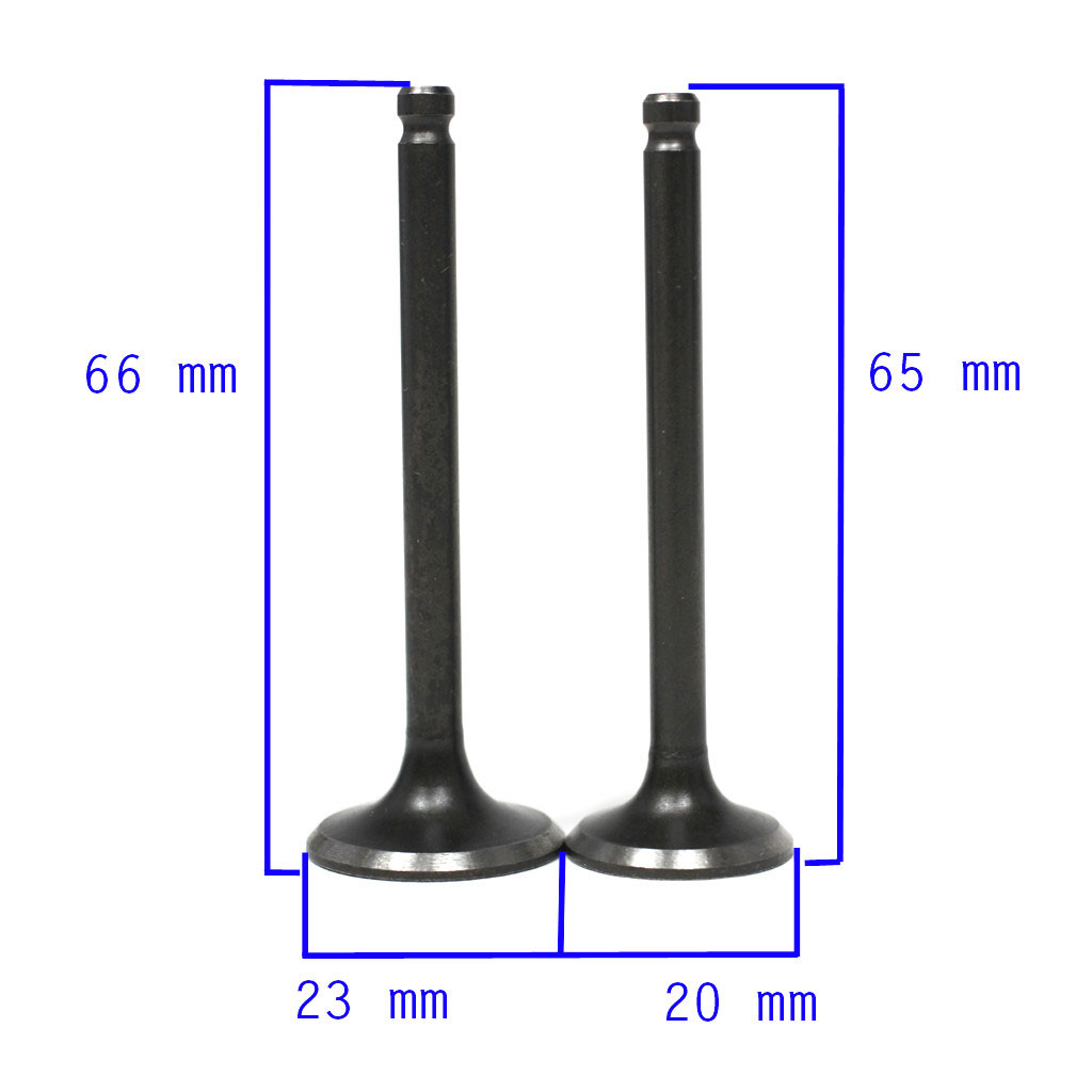 Kit - Valvulas (admissao 23x66x5 + escape 20x65x5), 90/110/125