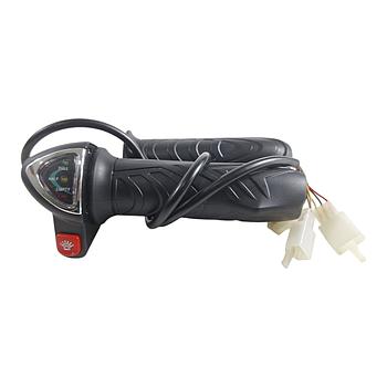 Kit - Punho Esq + Acelerador c/ mostrador de nivel de carga e botao ON/OFF - Tox (EQD03 36V / 500W-800W) ATV Electrica (36V)