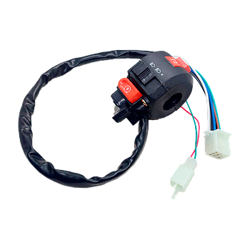 Comutador ESQ, Luzes e Patilha Ar (ficha macho/8 pin) , ATV90/110, A110-XK