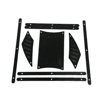 Pousa-pes em aluminio (esq+drt), Neco (Lola) (Preto)