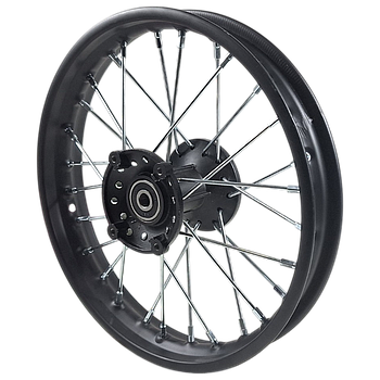 Jante Dianteira 12" (Preta) - (1.40x12'' / eixo 12mm) - Tox Jumper (MD06)