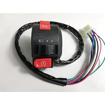 Comutador esq tipo 2 (ficha macho/7pin) Start/Stop/Luzes/Buzina, ATV90 (Madox)