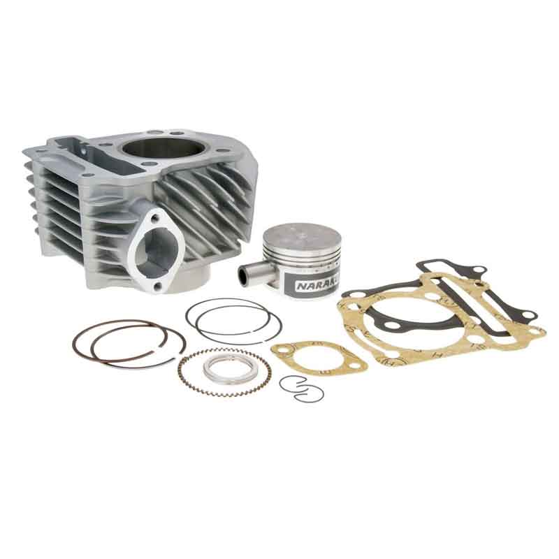 Kit - Cilindro (125cc / 52.4mm) + piston, GY6 125, 152QMI Naraku ® (NK600.10)/ Neco (Azzuro 125 / Borsalino 125) // aftermarket