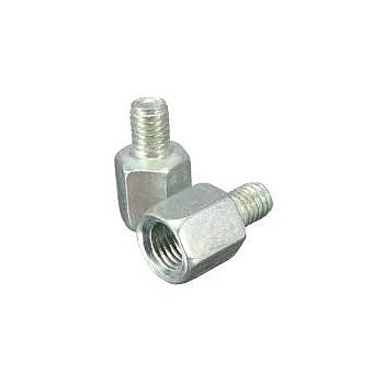 Kit (x2) - Adaptador de Rosca de Espelho. Converte M8 (rosca direita) em M10 (rosca direita)